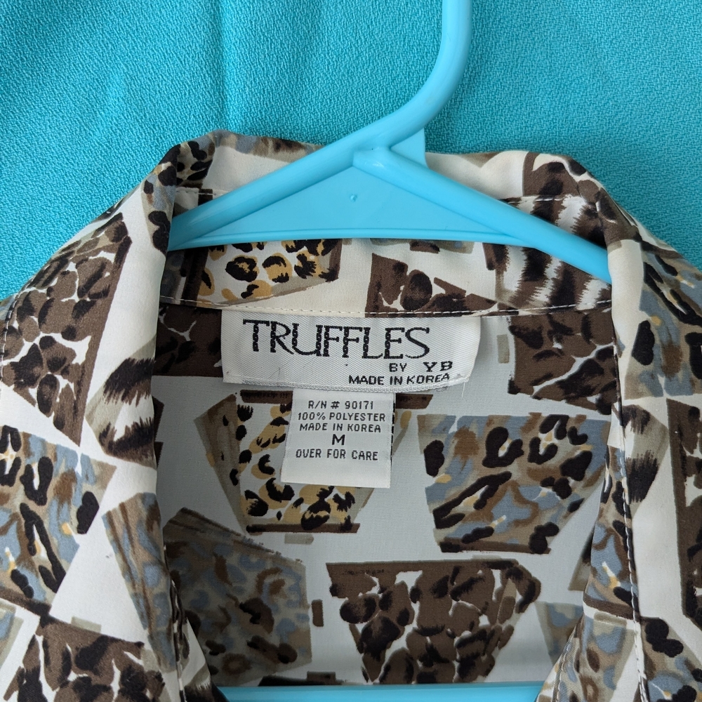 Women's Animal Print Blouse - Brown